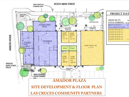 Floor plan for the redeveloped site at the corner of