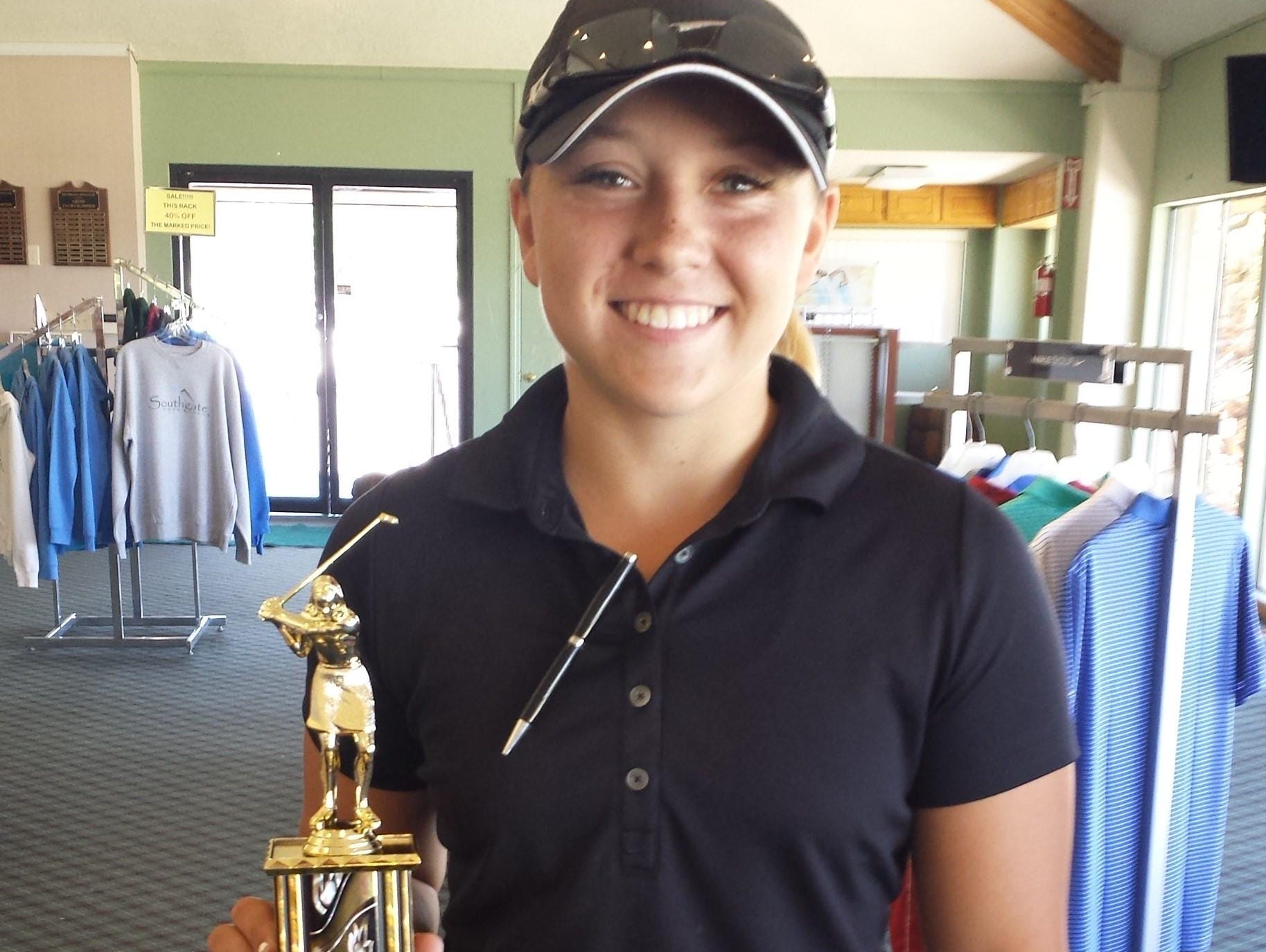 Pine View’s Taylor Bandley secured a first round bye after edging out Snow Canyon’s Lexi Hamel by one stroke at Southgate Golf Club on Tuesday.