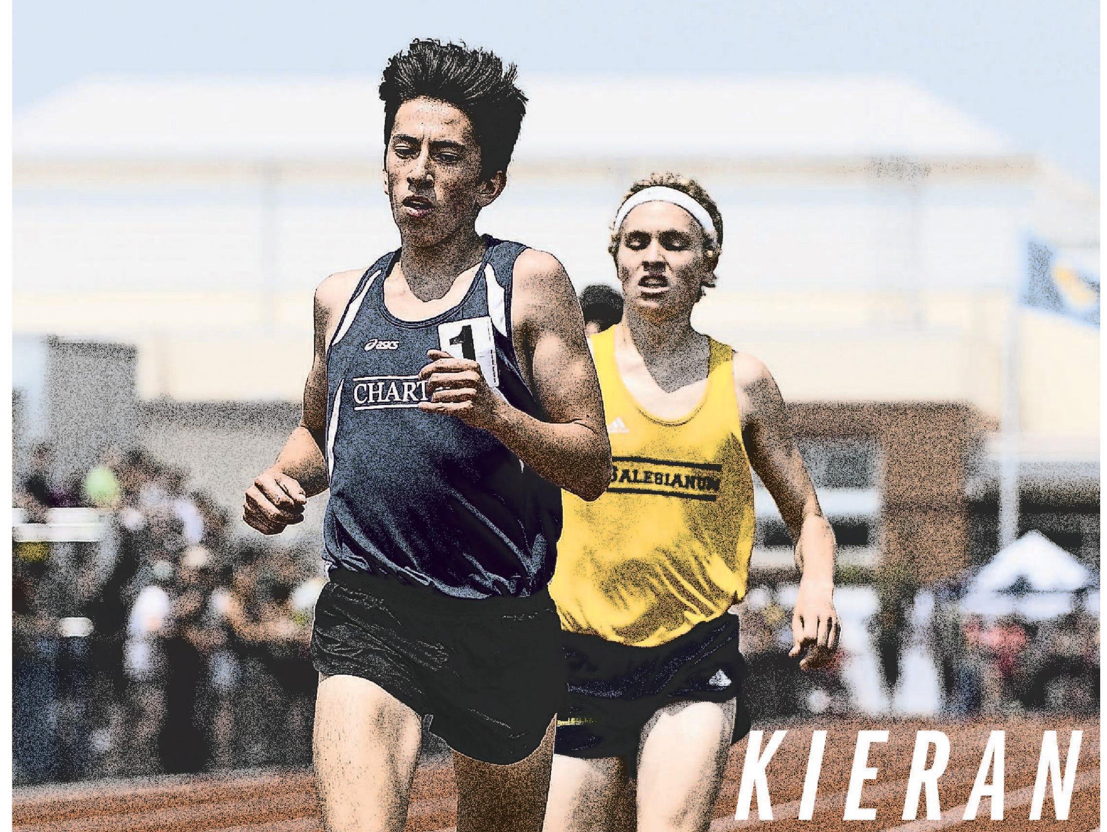 Wilmington Charter’s Kieran Tuntivate wins the Division I state title in the 1,600-meter race.