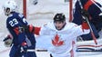 Team Canada forward Matt Duchene (9) celebrates his