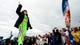 Danica Patrick waves to fans during driver introductions prior to the start of the NASCAR Sprint Cup Series Daytona 500 at Daytona International Speedway on February 26, 2012 in Daytona Beach, Florida.