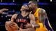 Antawn Jamison prefers to kiss people in the eyeball. Sorry, Alan Anderson. (Photo: Raptors at Lakers, March 8)
