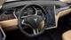 The Tesla Model S electric car dashboard is devoid of the usual switches and knobs -- most car functions are handled via the 17-inch touchscreen in the center.