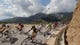 Spain's Alberto Contador, center in blue and yellow, speeds down Vizzavona pass during the second stage of the Tour de France.