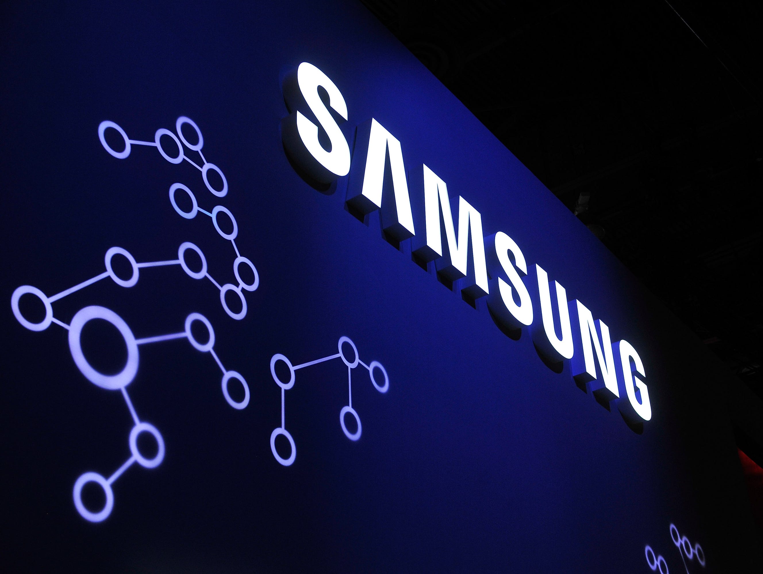 A general view of the Samsung booth at the 2015 International CES at the Las Vegas Convention Center in Las Vegas.