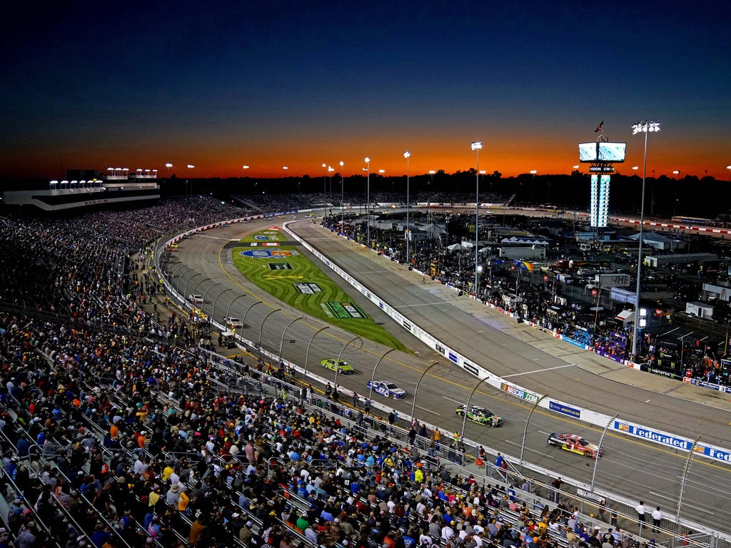 An overall view of the track during the Federated Auto Parts 400 at Richmond International Raceway.
