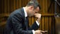 Pistorius in the dock on the fifth day of his trial.