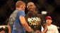 Jon Jones congratulates Alexander Gustafsson (left) after Jones' victory in their light heavyweight championship bout at UFC 165 at the Air Canada Centre.