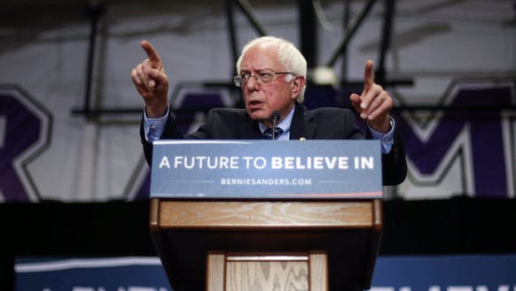 Bernie Sanders campaigns in Mount Vernon, Iowa, on