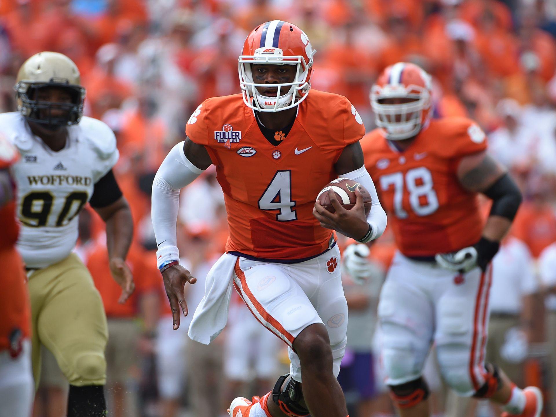 Clemson quarterback Deshaun Watson was injured in last year’s game against Louisville and missed the next three games.
