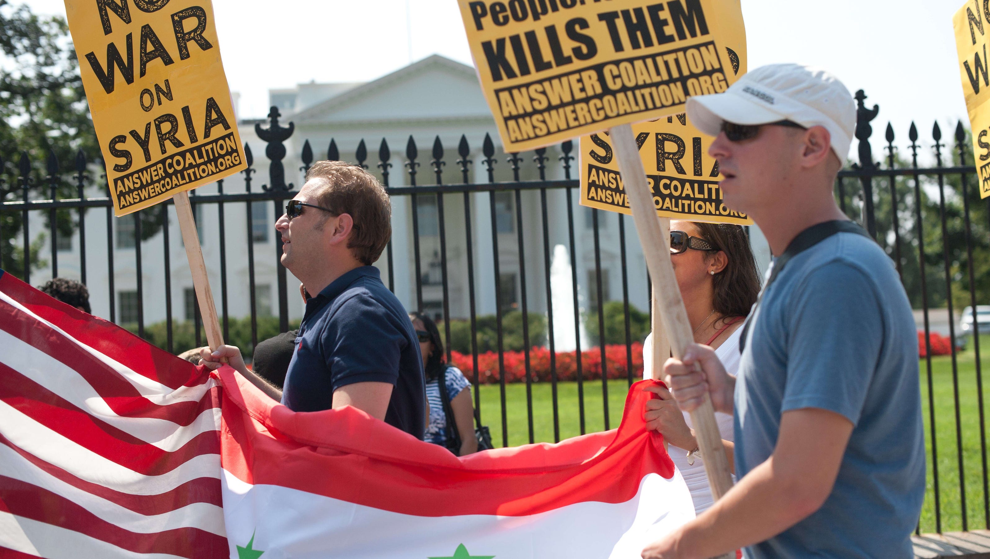 Syria strike talk sparks rallies, protests Syria strike talk sparks rallies, protests