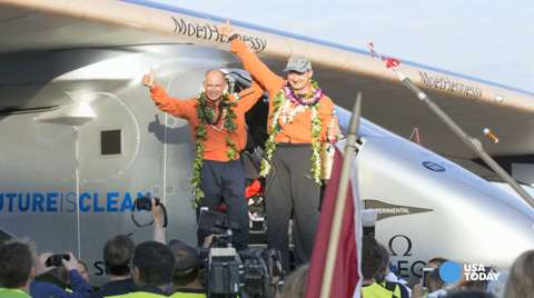 Solar-powered plane flies from Japan to Hawaii