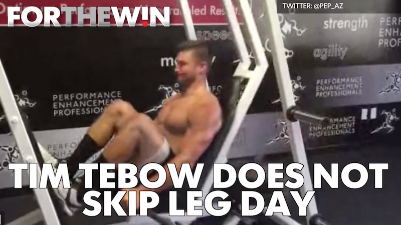 Tim Tebow did not skip leg day workouts