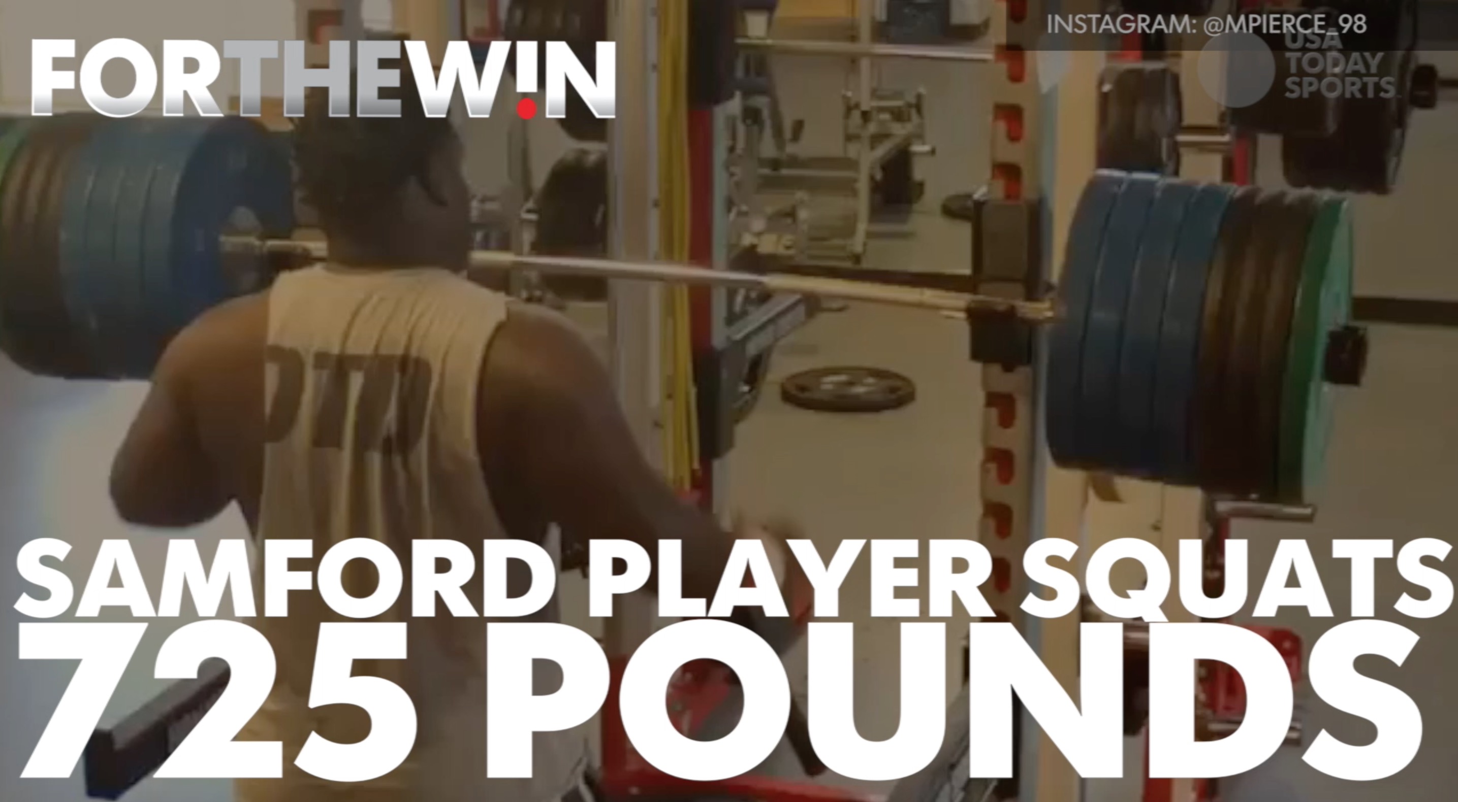 Watch this Samford football player squat 725 pounds