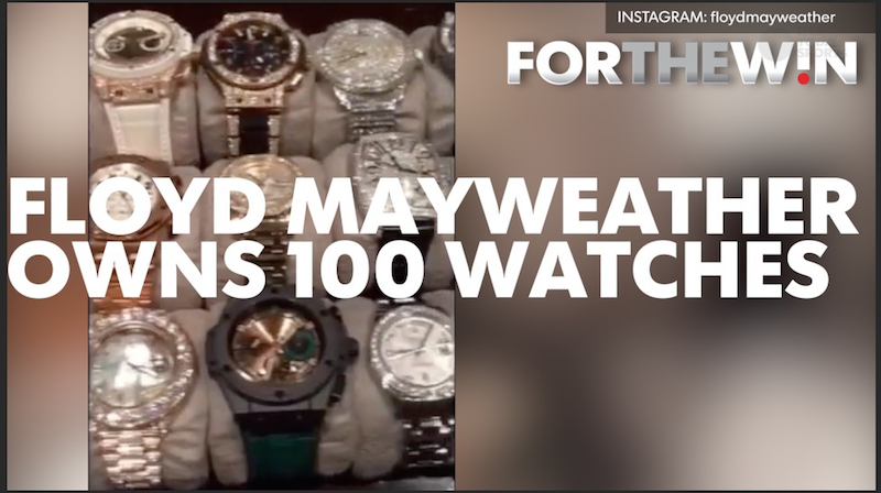 Floyd Mayweather owns 100 watches