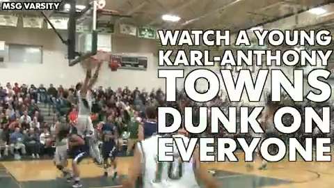 Karl-Anthony Towns posterizing kids in H.S. games
