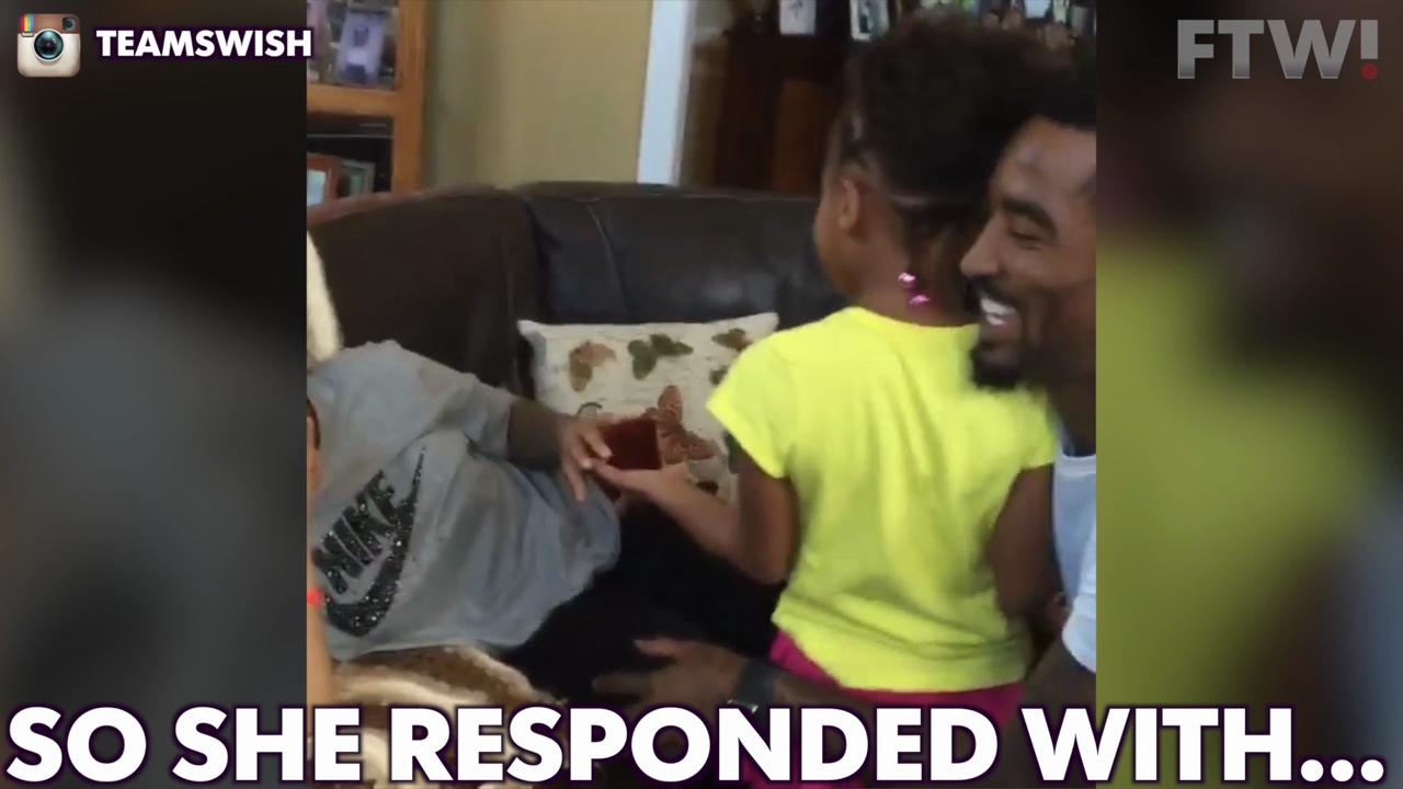 J.R. Smith's daughter helps him propose