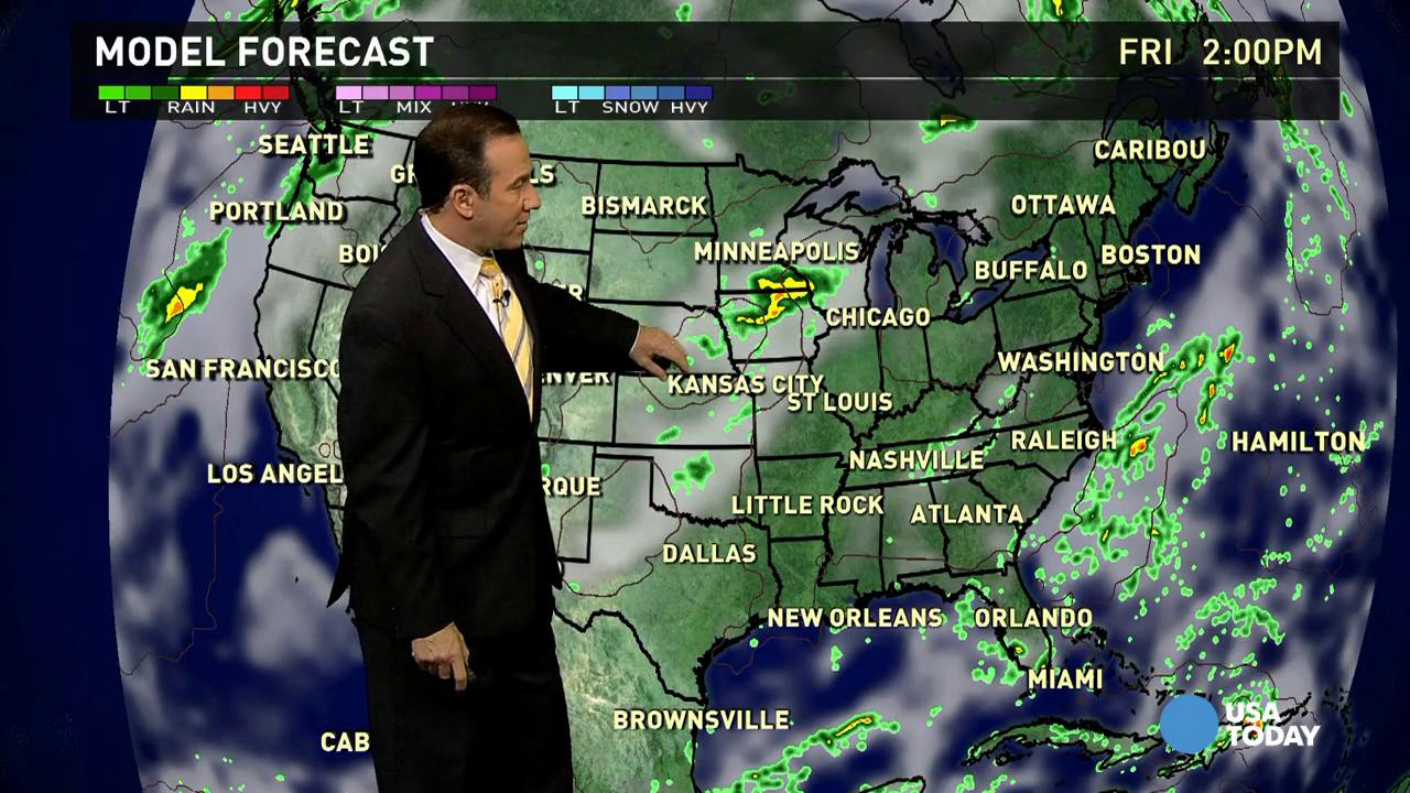 Friday&#39;s forecast: Erika heads toward Florida