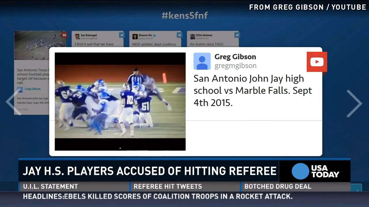 Football players suspended after hitting referee