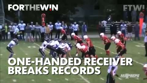 One-handed receiver breaks records
