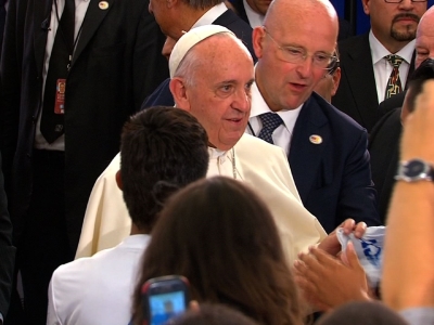 Raw: Pope Recieves Soccer Ball Gift