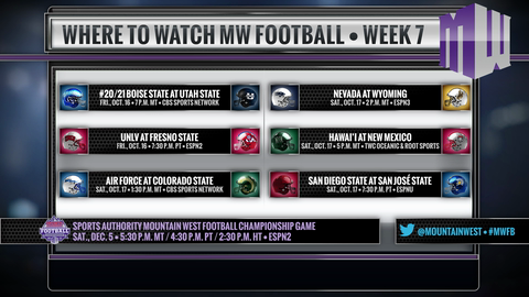 Where to Watch MW Football - Week 7