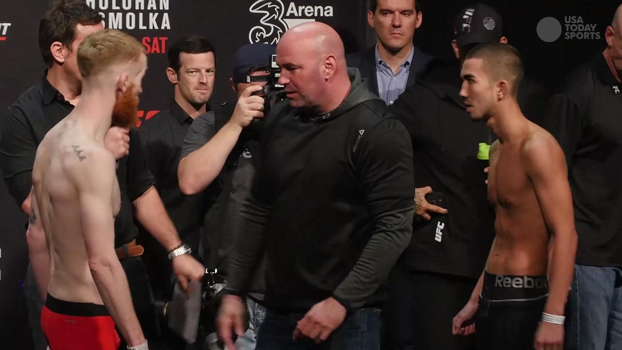 UFC Fight Night 76 main event weigh-in highlight