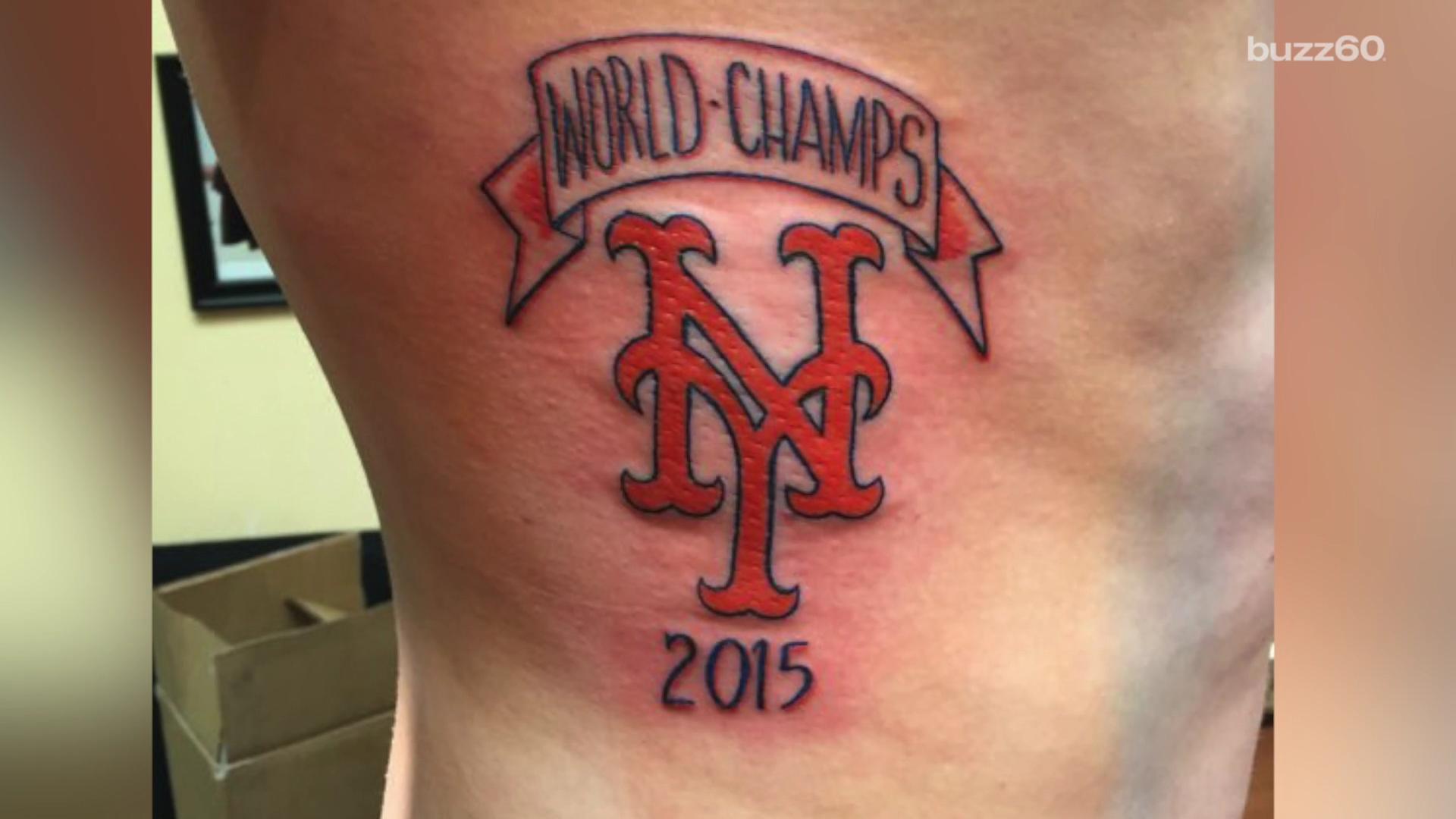 Oops! Mets&#39; fan &#39;no regrets&#39; on &#39;World Champs&#39; tattoo