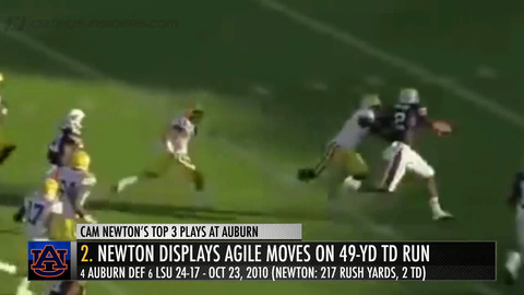 NFL MVP Cam Newton's Top 3 Plays At Auburn