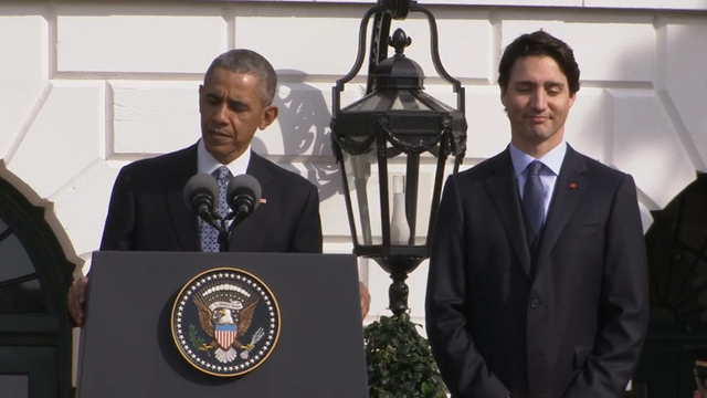 Obama, Trudeau Trade Hockey Jabs at White House