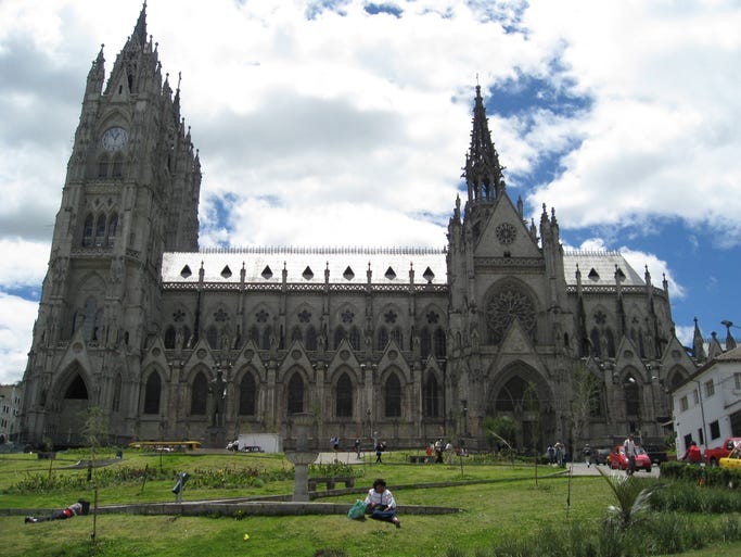 The                                                           Basilica of                                                           the National                                                           Vow in Quito,