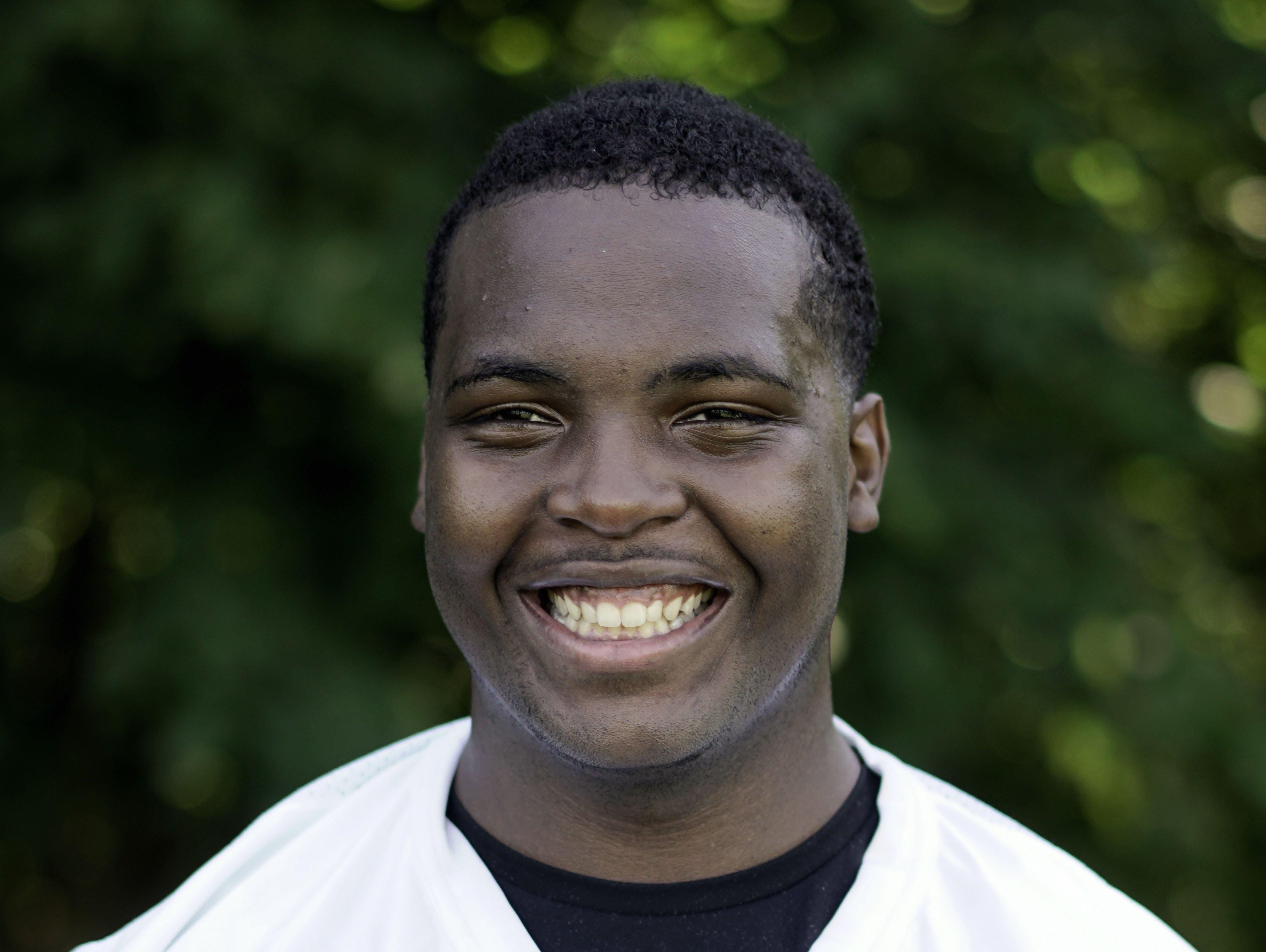 Ralph Holley, senior, has his portrait taken during the first Orchard Lake St. Mary's High School football practice on Monday, Aug. 8, 2016 at Orchard Lake St. Mary's High School in Orchard Lake Village. Tim Galloway/Special for DFP