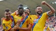 Christian Benteke of Crystal Palace celebrates scoring