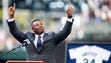 Aug. 6: Ken Griffey Jr. leads the crowd in a chant