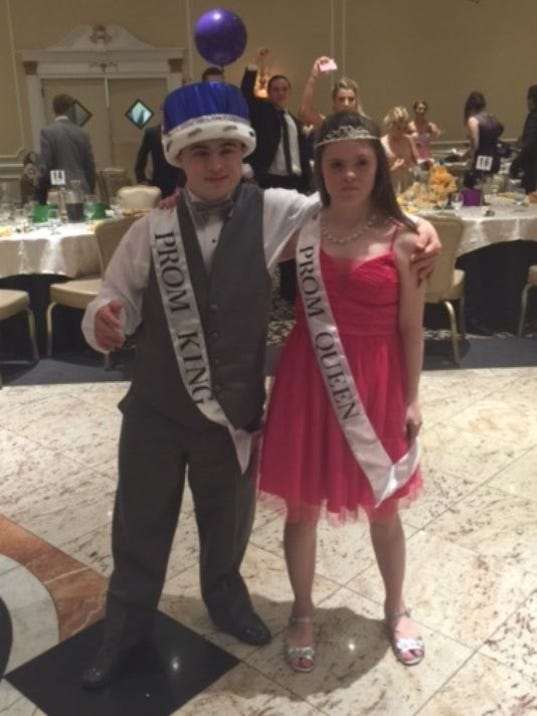 Specialneeds couple prom king and queen