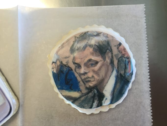 Taylor's Bakery has created cookies in honor of Colts-Patriots,
