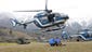 An helicopter takes off at Seyne les Alpes, French