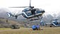 An helicopter takes off at Seyne les Alpes, French