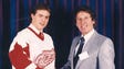 A young Steve Yzerman and Red Wings owner Mike Ilitch
