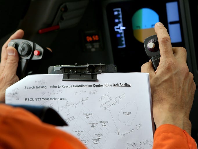 Japan Coast Guard pilot Makoto Hoshi flies a Gulfstream V search aircraft in the southern Indian Ocean near Perth.