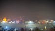 A thick layer of smoke looms over the Pigeon Forge