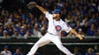 Game 1 in Chicago: Cubs relief pitcher Travis Wood