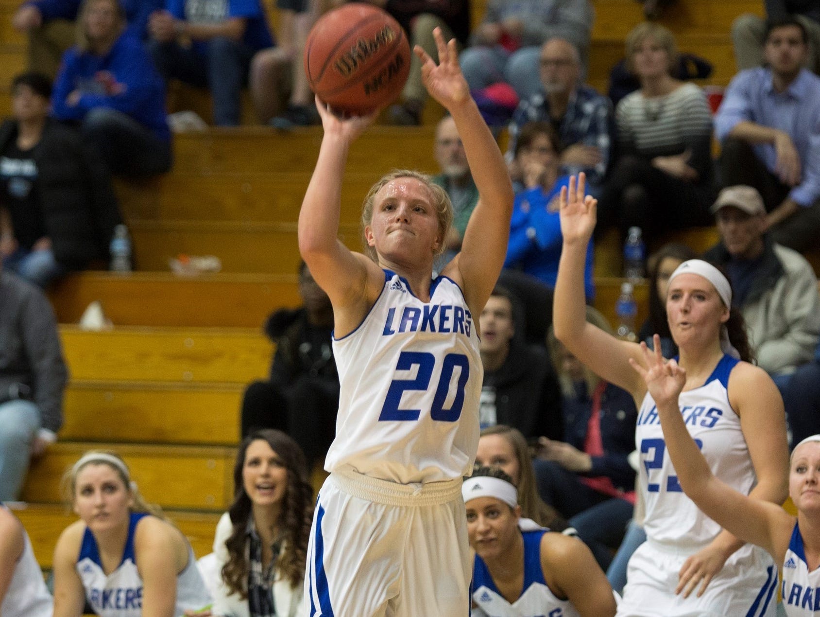 Grand Valley State University junior and Climax-Scotts graduate Janae Langs.
