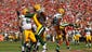 Green Bay Packers wide receiver Randall Cobb (18) celebrates with tight end Jermichael Finley (88) after catching a touchdown pass against the San Francisco 49ers in the first quarter at Candlestick Park.