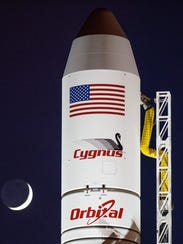 Orbital Sciences Corp. Antares rocket, with the Cygnus
