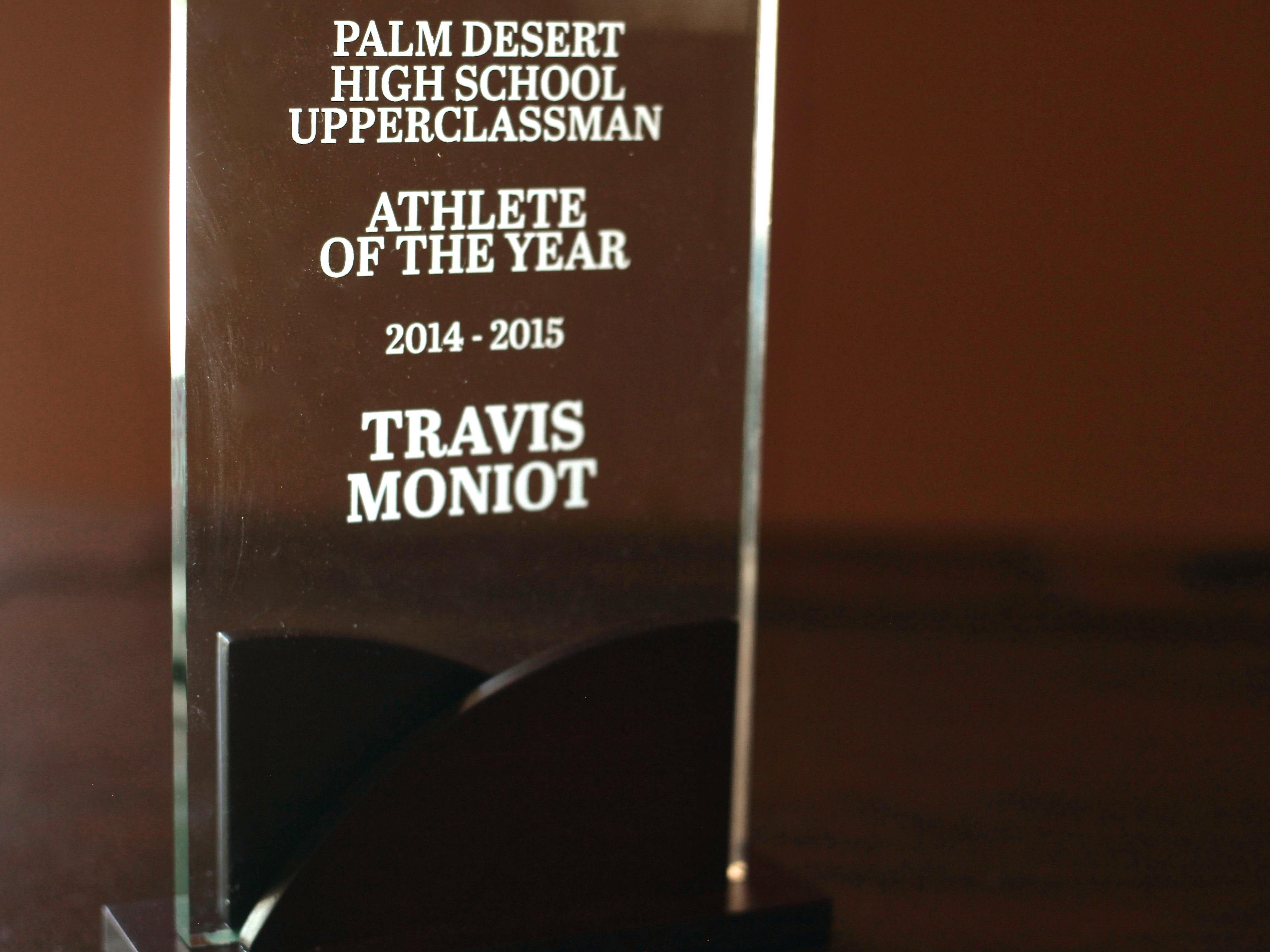 Travis Moniot, 17, could be selected in next week’s 2015 MLB First-Year Player Draft after graduating from Palm Desert High School in May.