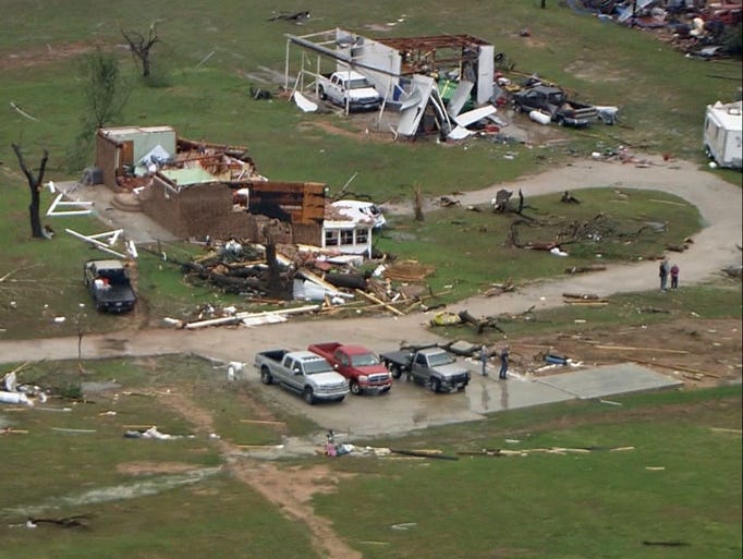 At least one person was killed when a tornado touched