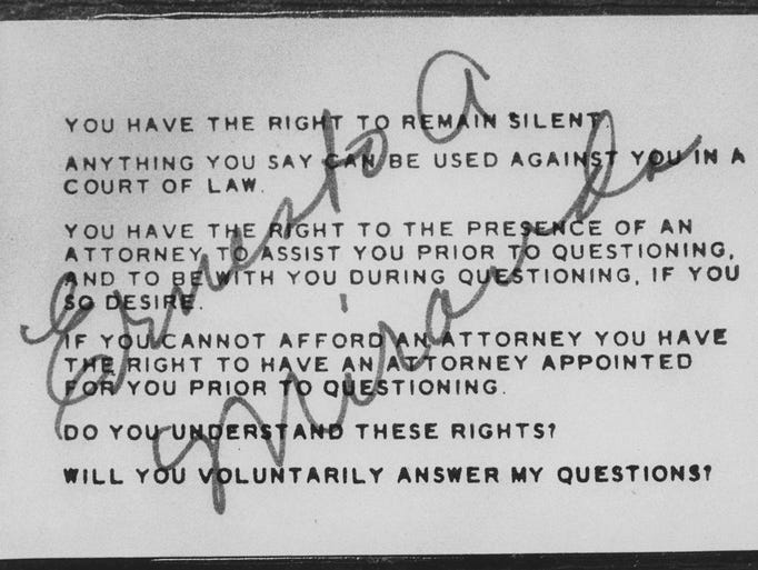 Miranda and the right to remain silent: The Phoenix story