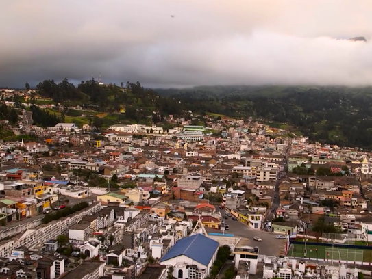 The city of Guaranda, Ecuador, the capital of the mountainous