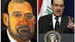 Left: George W. Bush's portrait of Iraq Prime Minister Nouri al-Maliki. Right: Al-Maliki speaks at the White House on Dec. 12, 2011.